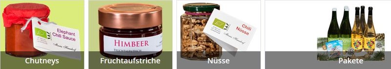 Chutneys, Fruchtaufstriche und Nüsse aus Neudegg