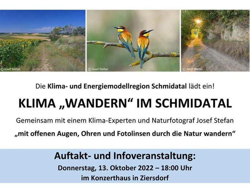 Einladung KLIMA "Wandern" im Schmidatal